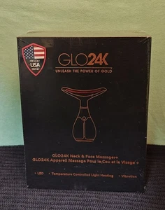 *NIB/OPEN* GLO24K Face & Neck, Skin Rejuvenation Beauty Device—LED Light Therapy - Picture 1 of 17