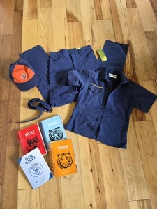 Boy Scout Blue Uniform Set with Cap & Books Size Small- 10/12 - Picture 1 of 15