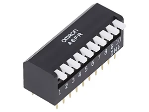 A6FR0104 Schalter: DIP-SWITCH Anzahl Sektionen: 10 ON-OFF 0,025A/24VDC OMRON Ele - Picture 1 of 1
