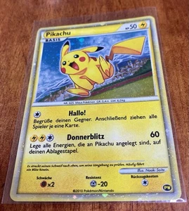 Pokemon Karte Pikachu World Collection PW Deutsch Holo 2010 Excellent Swirl - Bild 1 von 3