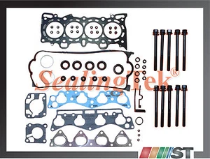 Fit 96-00 Honda 1.6L SOHC Cylinder Head Gasket Set with Bolts D16Y5 D16Y7 D16Y8 - Picture 1 of 1