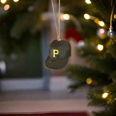 Pittsburgh Pirates Team Baseball Cap Christmas Tree Ornament 3” Long - Image 1 of 4