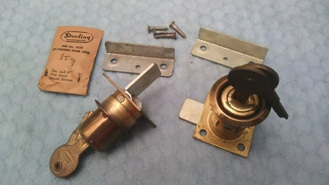 Patio Sliding Door Locks By-Passing Sterling Vintage 2 NOS Cover