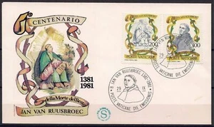 Vatican 1981 Blessed John of Ruysbroeck Writer Literature FDC - Picture 1 of 1