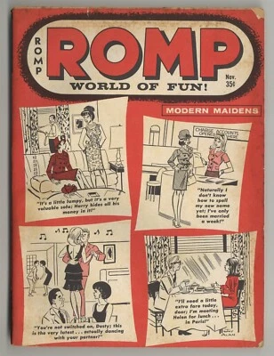 Romp #32 Lila Jackson, Hedy Young 1965 Bill Ward Pinup Magazine Humorama M34297 - Image 1 of 2