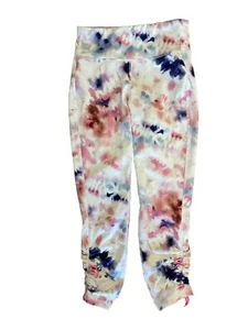 Old Navy Girls Size Large 10-12 L Athletic Leggings Active Tie Dye Go Dry Pink - Picture 1 of 8