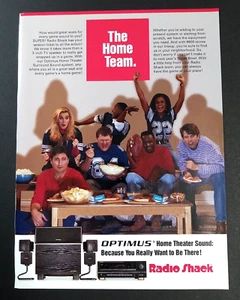 1994 Radio Shack Optimus Home Theater Vintage Football Magazine Cut Print Ad - Picture 1 of 2