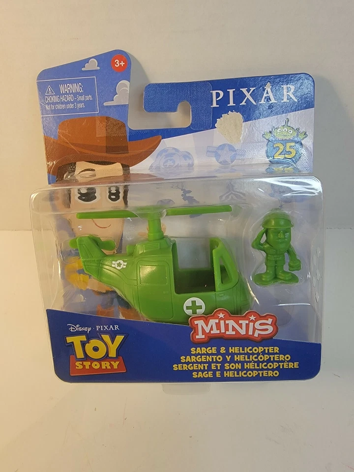 Disney Pixar Toy Story Minis Sarge & Helicopter