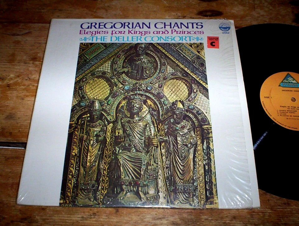 GREGORIAN CHANTS (  ELEGIES FOR KINGS & PRINCES ) Vintage VINYL LP in shrink NM- - Image 1 of 1