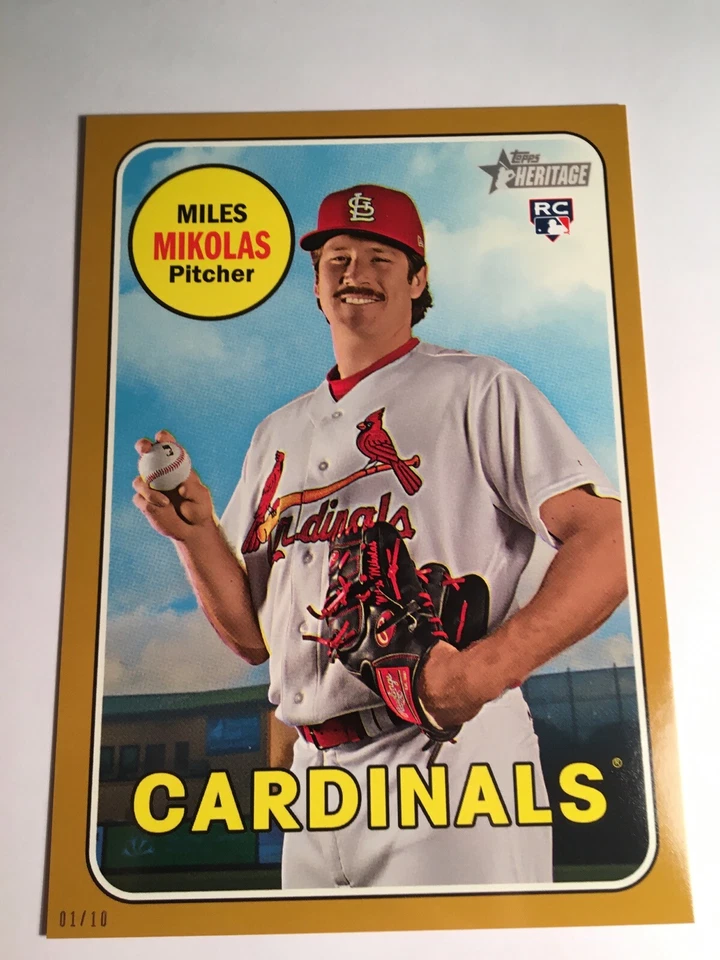 2018 Topps Heritage High Number Jumbo 5x7 P.J. Conlon Mets RC 560 Gold 01/10 - Image 1 of 1