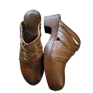 Scarpe da donna marroni BOC Born Concept taglia 8 Johana comfort zoccoli tessuti plateau - Foto 1 di 13