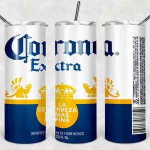 CORONA EXTRA CAN TUMBLER- Includes One 20oz Metal Insulated Tumbler, Lid & Straw - Picture 1 of 3