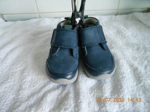 M & S INFANT BOYS BLUE LEATHER WALKMATES BOOTS UK 4 BNWT £29 - Picture 1 of 4