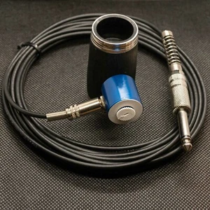 Klarinetten Tonabnehmer Mikrofon blau mit Lautstärke + 65mm Klarinettenlauf & 5m Kabel - Bild 1 von 5