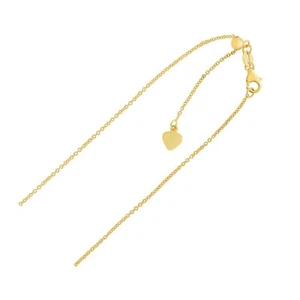 Adjustable Cable Chain in 14k Yellow Gold (0.97 mm) - Picture 1 of 4