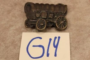 G14B VINTAGE WESTERN COWBOY COVERED CHUCK WAGON BELT BUCKLE - Picture 1 of 1