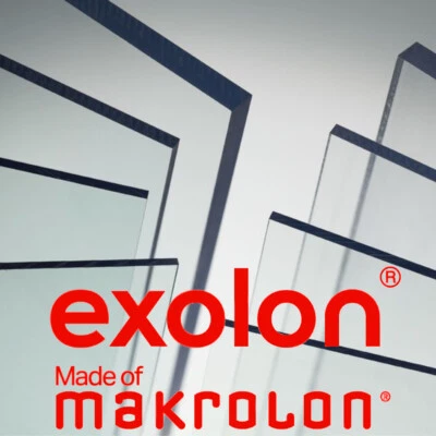 EXOLON GROUP GMBH MAKROLON® EXOLON® Polycarbonat Platte PC 2-12mm transparent Zuschnitt auf Maß