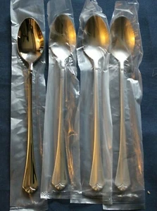 Oneida JUILLIARD Set of 4 Iced Tea Spoons Indonesia Stainless Flatware Unused - Picture 1 of 3