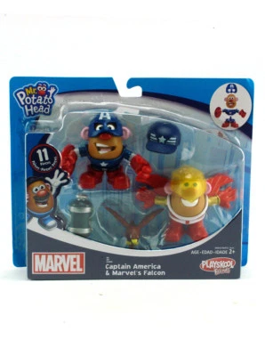 Mr. Potato Head Marvel Captain America Falcon Figures Mixable Mashable Playskool - Image 1 of 4