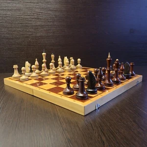 Gran juego de ajedrez soviético antiguo de la década de 1980, tablero de ajedrez de 20 pulgadas, raro ruso vintage URSS - Imagen 1 de 12