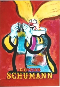 Original vintage poster CIRCUS SCHUMANN MUSIC CLOWN c.1960 - Picture 1 of 1