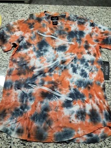 7 SOULS New York Distressed Red Tie-Dye T-shirt Brand New - Picture 1 of 6