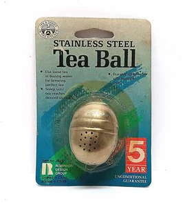 Vintage Stainless Steel Tea Ball Robinson Design Group Knife Co Mint on Card - Picture 1 of 5