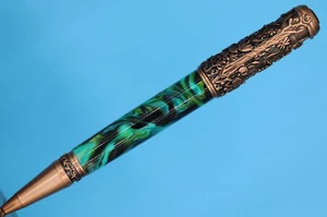 Regalos para mamá bolígrafo botánico en cobre antiguo y criatura acuática - Imagen 1 de 10