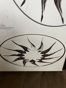 RCR Trix Glass Bowl Fire Flame Sun Design Console Centerpiece Round Large - Picture 1 of 4