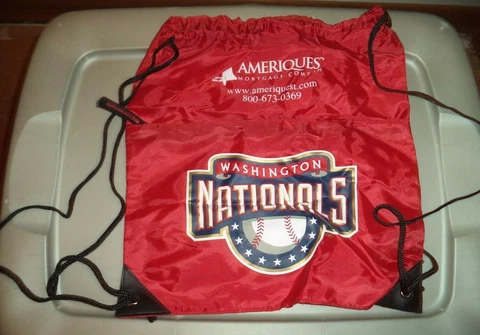 Washington Nationals Drawstring Bag Red Ameriquest Mortgage Co SGA New Cover
