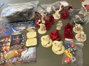 Descent Journeys in the Dark 2nd Edition Core Board Game Parts Maps Minis Cards - Picture 1 of 6
