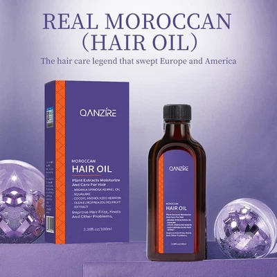 Moroccan Original Purple Treatment Light Oil Hair 3.38 oz / 100 ml - BRAND NEW - Image 1 of 4