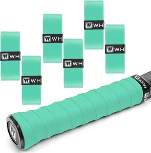 Nastro Grip Racchetta Tennis, Confezione da 6 Nastro Pretagliato Antiscivolo Tennis Grip, Super Assorbente - Foto 1 di 7