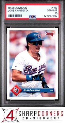 Donruss #159 1993 José Canseco Rangers PSA 10 Foto 1 de 2
