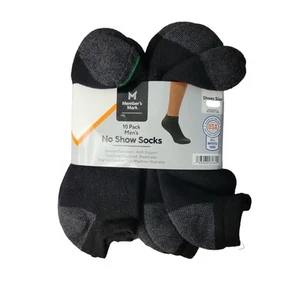 Member's Mark Men's Smooth Toe Seam Arch Support 10-Pack No Show Sport Socks - Picture 1 of 6