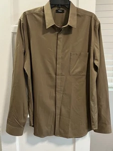 THEORY “Rammy HP PKT Brown Shirt Fawn Melange Clean Flannel  XLMSRP $225 - Picture 1 of 11