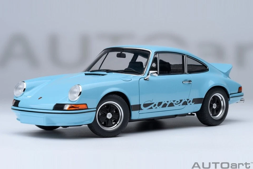 Porsche 911 Carrera 2.7 RS Hellblau Modèle Auto 1:18 Autoart - Photo 1/4