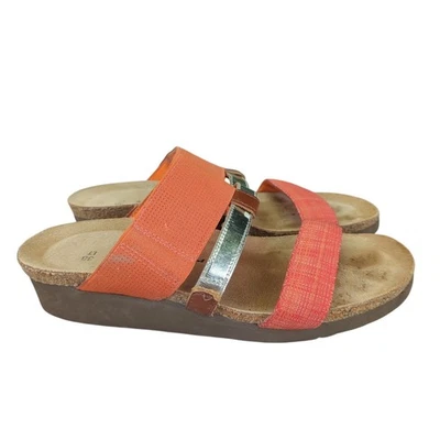 Sandalia cómoda para mujer Naot Brenda tela naranja corcho 38 informal 7-7,5 Foto 1 de 4