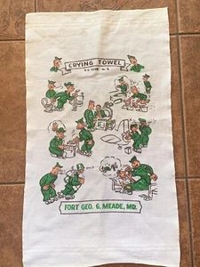 Crying Towel Fort Geo. G. Meade, MD. Good Clean Condition Vintage - Picture 1 of 13