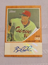 2011 topps heritage clubhouse collection brad chalk 4/10 Certified Autograph 