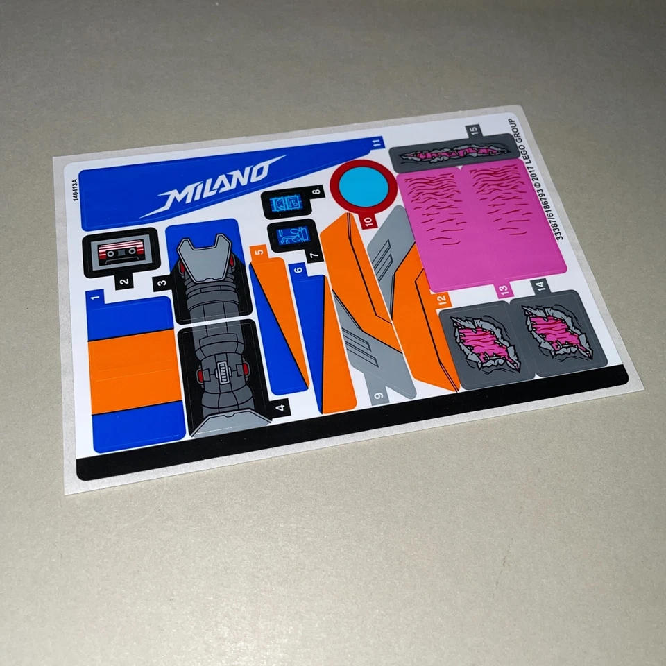 New Lego Guardians of the Galaxy Original Sticker Sheet Milano vs. Abilisk 76081 - Image 1 of 1