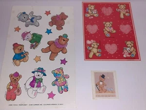 Pegatinas vintage Gibson Teddy Hugglesbie actuales Teddyland hojas completas TF individuales - Imagen 1 de 7