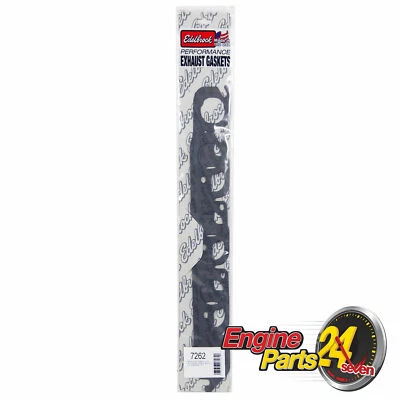 FORD 302 351 CLEVELAND 2V EXTRACTOR EXHAUST GASKETS 1 PAIR EDELBROCK 7262 - image 1 of 2