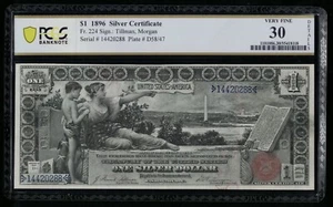 SC 1896 $1 Silver Certificate Fr.224 Educational PCGS 30 (288) - Picture 1 of 3