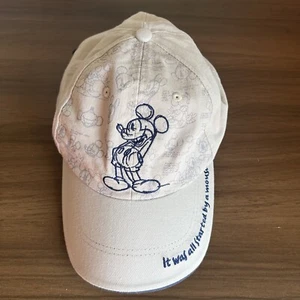 Disney Parks Mickey Mouse "It Was All Started by a Mouse" Strapback Hat Adult OS - Picture 1 of 6