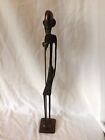 African Tribesman Bronze / Brass Statue 18" Inches Tall