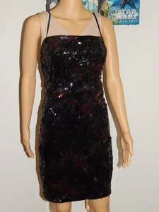Guess Womens Salvador Sequined Bodycon Mini Party Dress XS - Picture 1 of 5