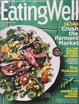 Eating Well Magazine July August 2019 Grilled Skirt Steak w Corn Tomato Relish - Image 1 of 4