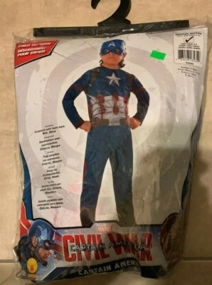 Captain America Civil War Rubies Costume Boys Large 12-14  NEW retail package - Image 1 of 2