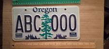 License Plate, DMV SAMPLE, Oregon, ABC pine tree 000